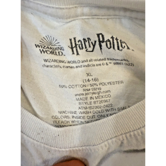 Harry Potter Shirt Women XL White Rainbow Hogwarts Graphic I'd Rather Be Kidcore - Picture 4 of 5